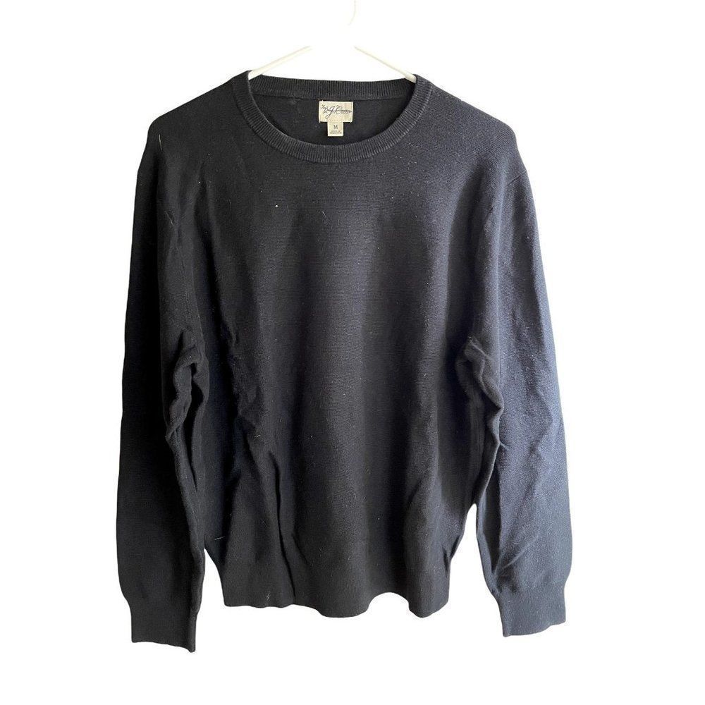 J. Crew Men's Medium Cotton Crewneck Sweater in Garter Stitch